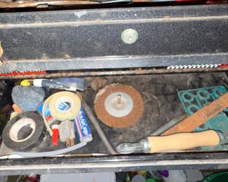 Vintage Craftsman Rally Box Metal Toolbox with Assorted Tools