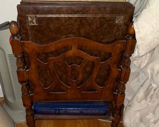 Vintage Wooden Canterbury Magazine Rack