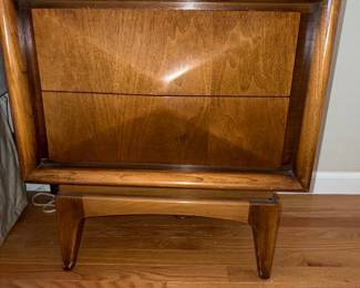 United Furniture Diamond Front Walnut Nightstand