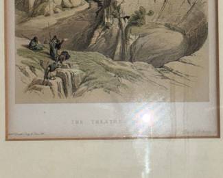 The Theatre, Petra - Lithograph by Louis Haghe after David Roberts