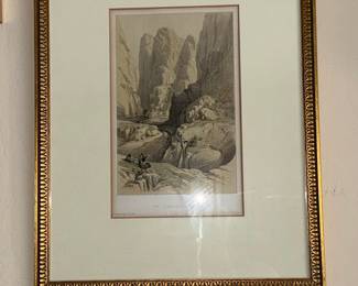 The Theatre, Petra - Lithograph by Louis Haghe after David Roberts