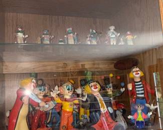 Collection of Anri Toriart Ceramic Clown Figurines