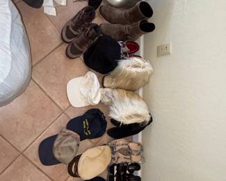 Assorted Hats and Footwear Collection