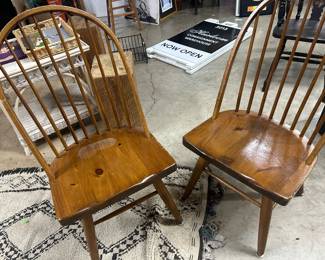 Pair Conant Ball American style Windsor chairs 