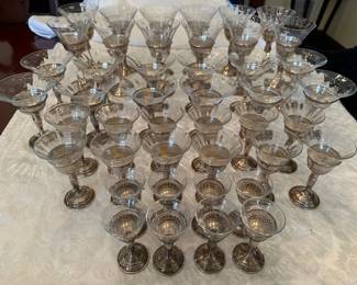Sterling Silver & Glass Stemware