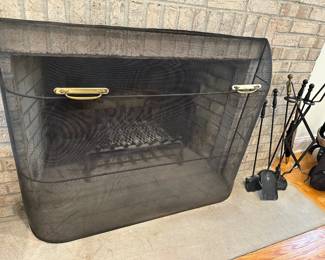 Fireplace Screen & Tools