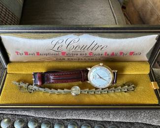 Le Coultre 14K Geometric Ladies Watch, 18K Le Coultre Automatic Men's Watch