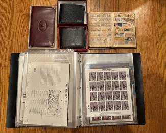 Cartier & Ferragamo Wallets, Uncirculated Stamp Collection