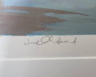 Itzchak Tarkay La Bella Ver#1   16" by 12 1/4"   watercolor over serigraph Line Drawing on wove paper. Signed in pencil