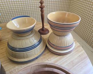  Yellow Ware Bowls