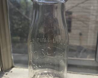 M.S.C creamery bottle. Michigan State College