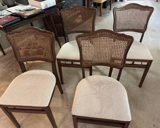Mid-Century Stakmore Foldable Table with 4 Chairs