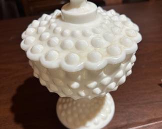 Hobnob Milk Glass