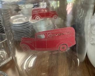Antique Gordon Glass Jar with Lid