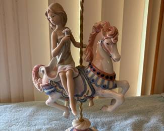 "Girl on Carousel Horse" 1469, Lladro Collection with Original Boxes