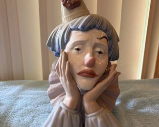 "Sad Jester Head" 5129, Lladro Collection with Original Boxes