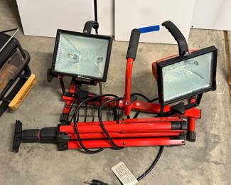 Twin head halogen work light