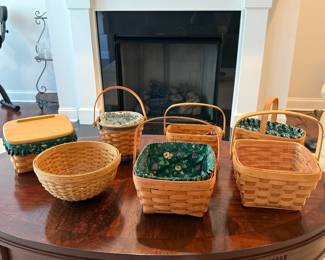 Collection of Longaberger baskets