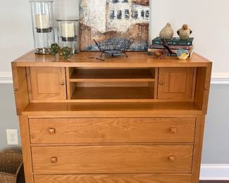 Oak Mission style secretary 