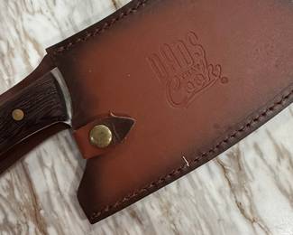 Dad's Got This Cook Cleaver Knife with Sheath