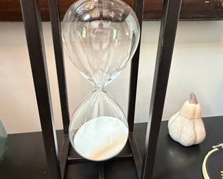 Large Hourglass with Black Metal Frame