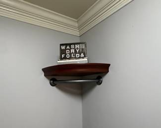 WASH DRY FOLD & Letter Blocks with Books and Shelf