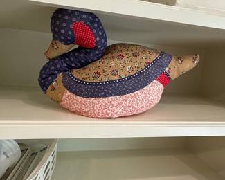 Patchwork Duck Door Stopper/Decorative Figurine