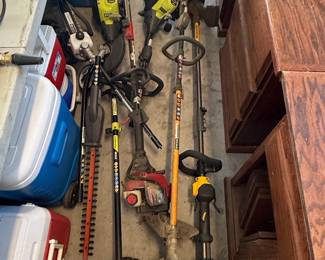 Assorted Yard Power Tools