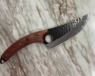 Coolina "Hammered" Finish Utility Knife with Wooden Handle
