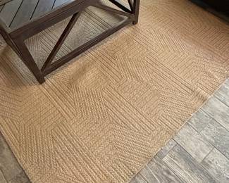 Herringbone Pattern Jute Area Rug