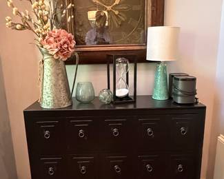 Dark Wood Apothecary Style Dresser