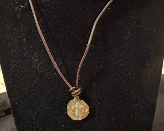 Rustic Cross Pendant Necklace