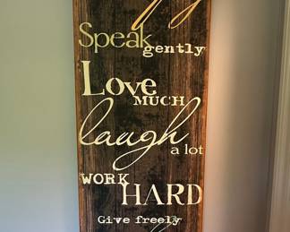 Inspirational Wood Sign with Multiple Phrases