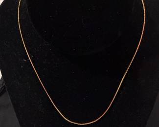 14K Gold Snake Chain Necklace