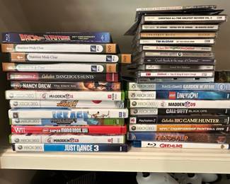 Assorted Video Games, DVDs, and CDs Collection