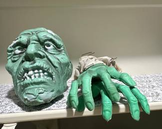 Zombie Head and Hand Prop Set