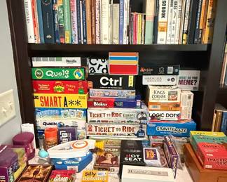 Assorted Board Games and Books