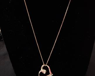 Sterling Silver Heart Pendant Necklace