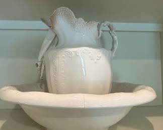 Victorian Pitcher and Wash Basin Set