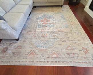 Lot #65 - nuLOOM 6 x 9 (ft) Loomed Polypropylene Beige Rectangular Indoor Medallion Vintage Area Rug