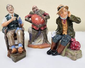 Lot #177 - Royal Doulton Character Figurines - Owd Willum, Falstaff, and The Bachelor