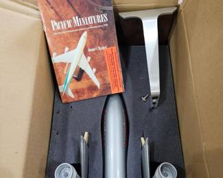 Lot #185 - Pacific Miniatures American Airlines Boeing Airplane Model with Original Stand and Manual