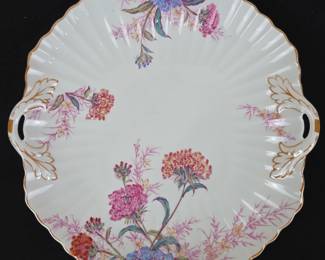 Lot #145 -  Spode England Chelsea Gardens Hand-Painted Porcelain Serving Platter with Floral Design