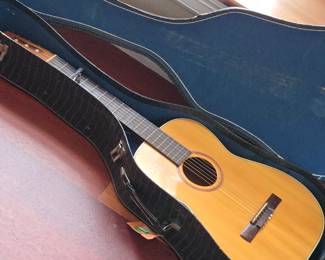 Lot #107 -  Vintage Goya G-13 Acoustic Guitar with La Bella Folk Singer Strings and Accessories