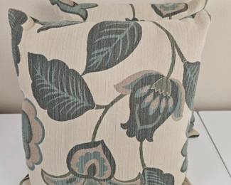 Lot #42 -  Elegant Floral Decorative Throw Pillows with Soft Upholstery Fabric