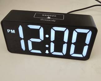 Lot #33 -  Dreamsky Digital Alarm Clock with Large LED Display and USB Charging Ports