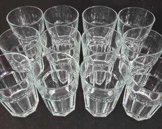 Lot #101 -  Clear Octagonal Glass Tumbler Set - Durable, Classic Drinking Glasses