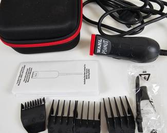 Lot #35 -  Wahl Peanut Professional Corded Hair Clipper Trimmer with Adjustable Guide Combs and Carry Case