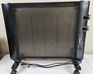 Lot #50 -  DeLonghi SafeHeat HMP1500 Electric Space Heater with Adjustable Thermostat and Wheels