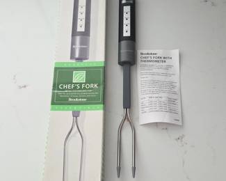 Lot #99 -  Brookstone Chef's Fork with Thermometer Barbecue Essential Cooking Tool